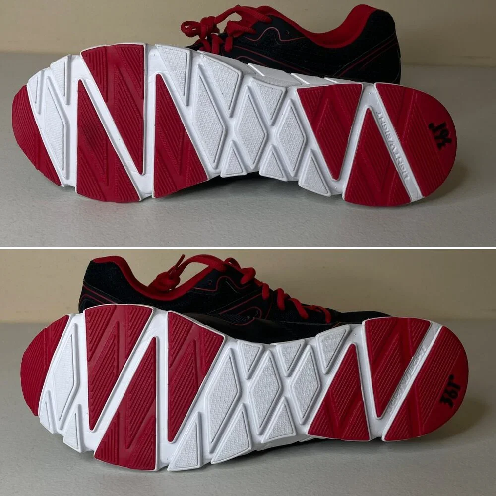 361 Degrees Black Red Breeze Sneakers Mens Size 12
